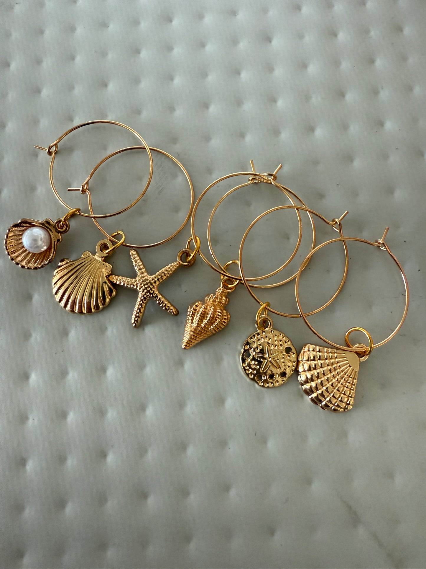 Sea Breeze Set - Wine Glass Charms. Set of 6