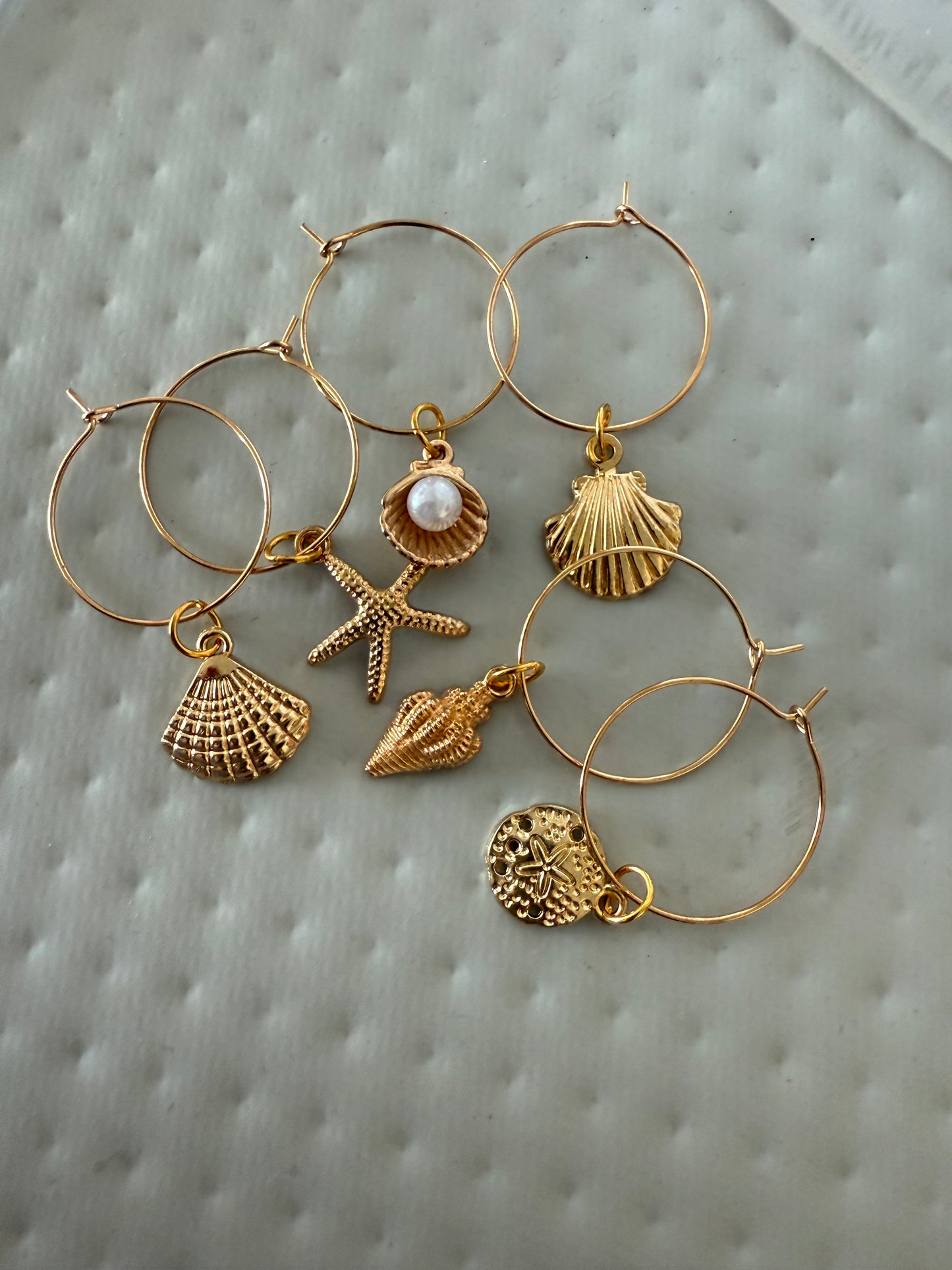 Sea Breeze Set - Wine Glass Charms. Set of 6