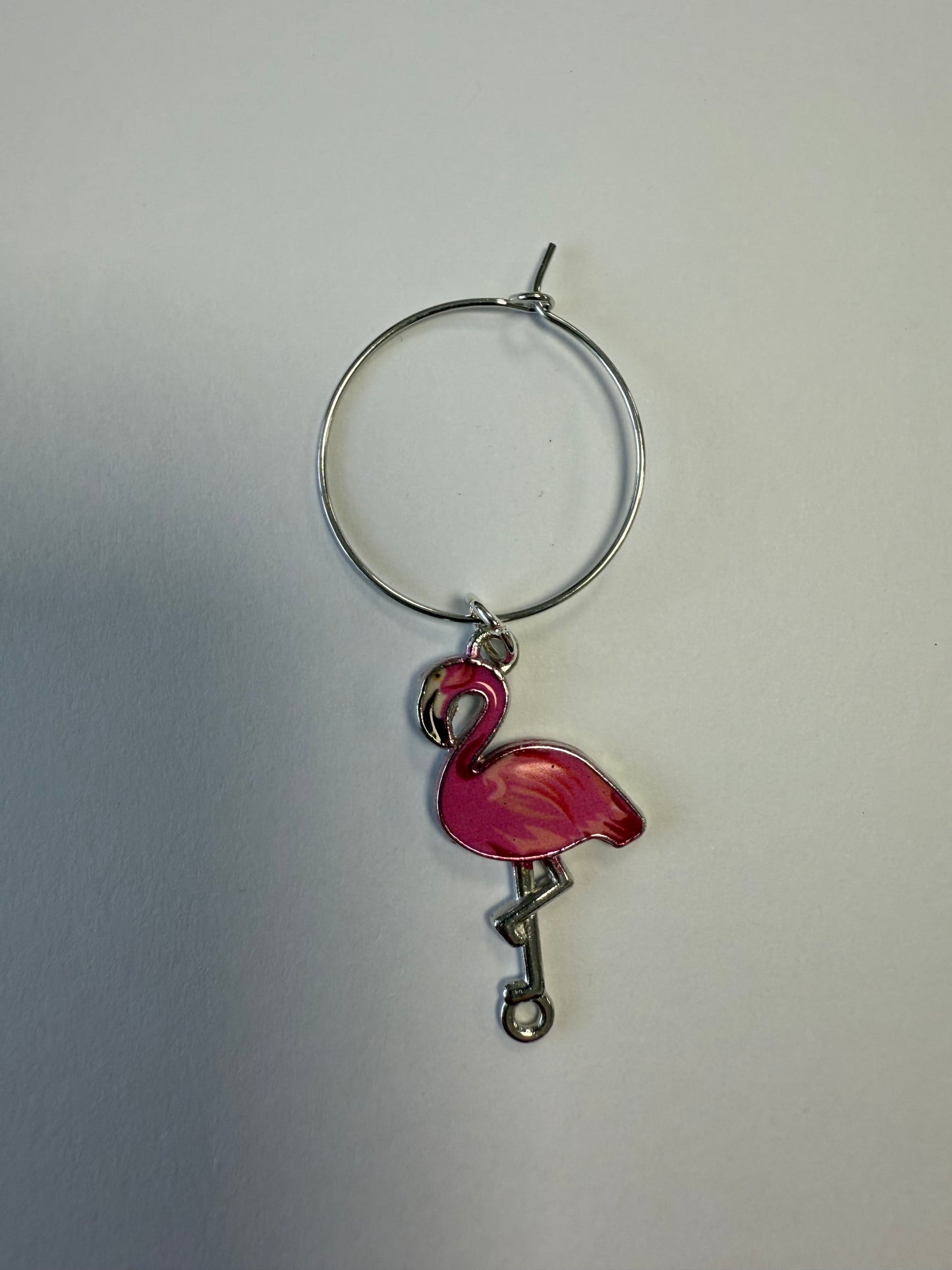 Flamingo Wine Glass Charms. Set of 4
