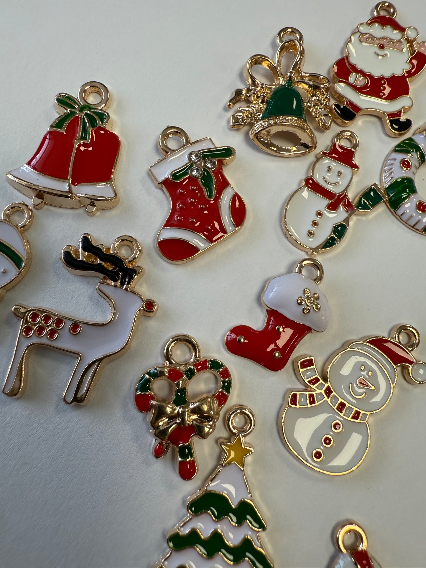 Christmas Wine Glass Charms. Set of 4
