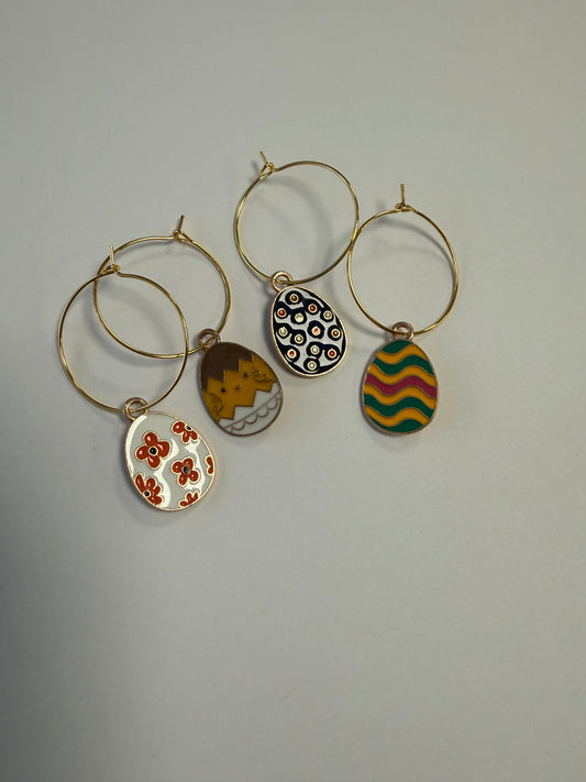 Easter themed wine glass charms