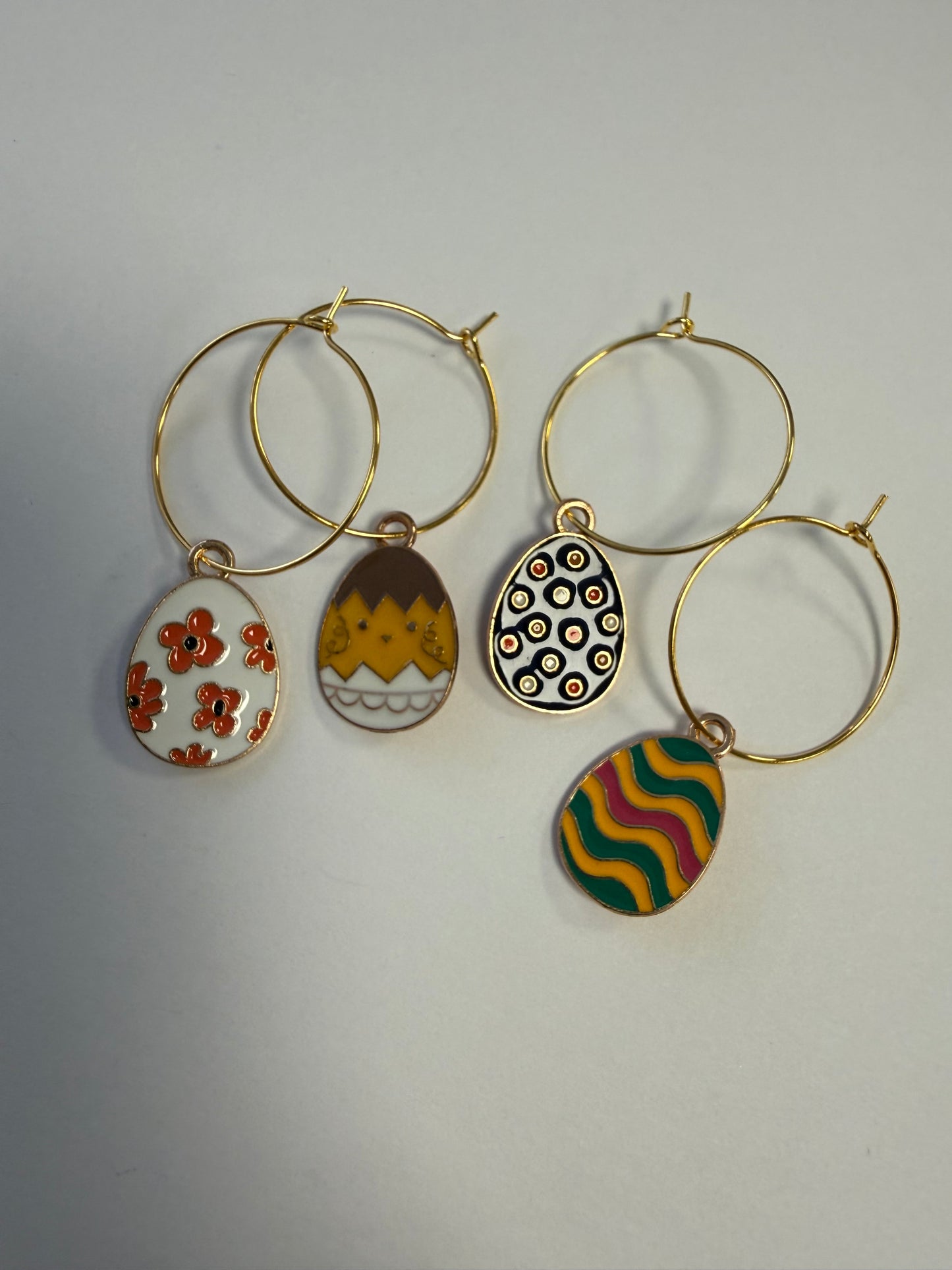 Easter themed wine glass charms
