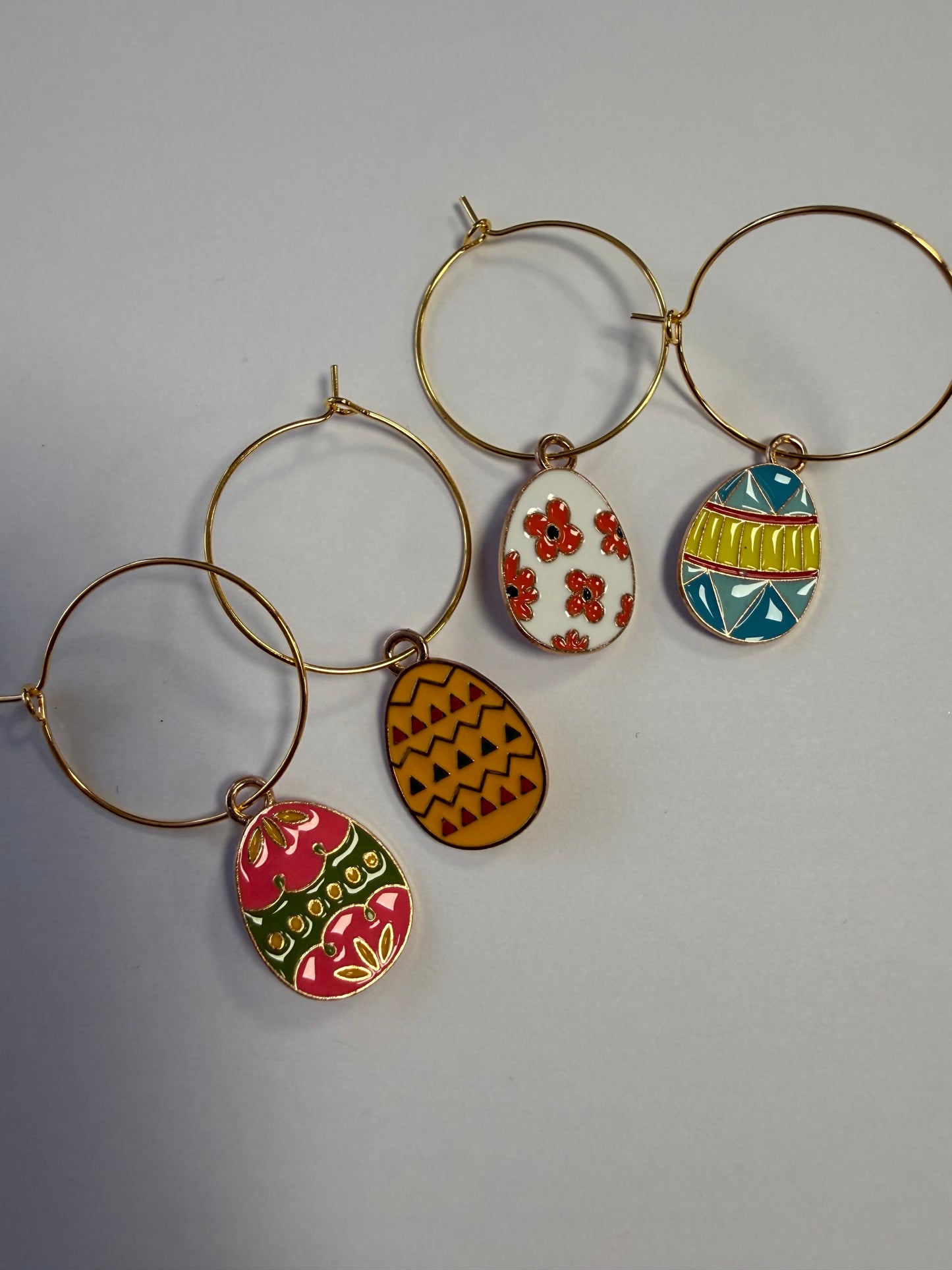 Easter themed wine glass charms