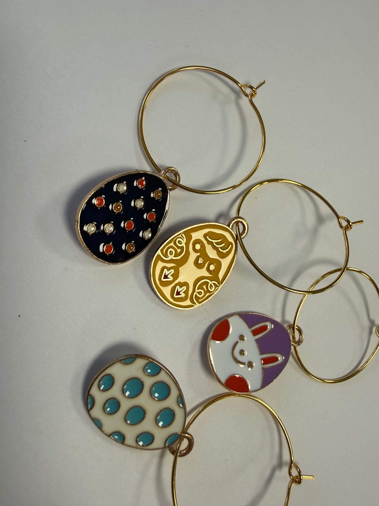 Easter themed wine glass charms