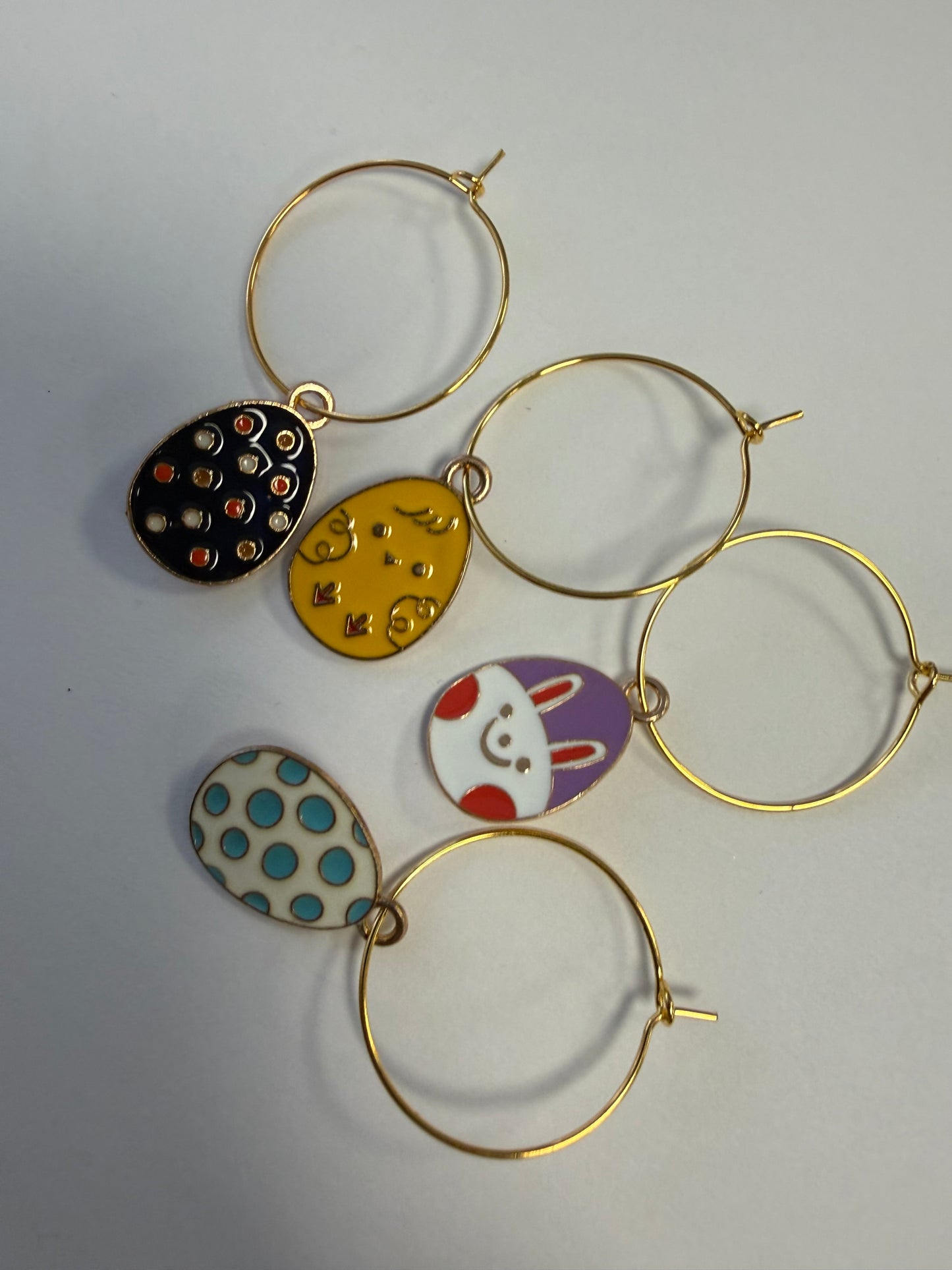 Easter themed wine glass charms