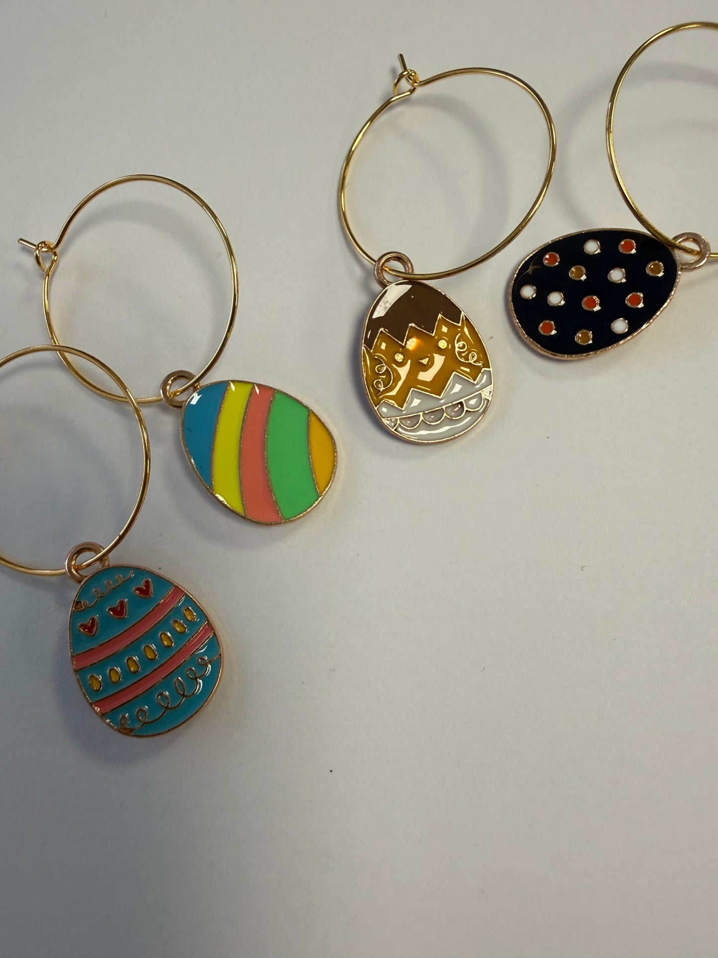 Easter themed wine glass charms