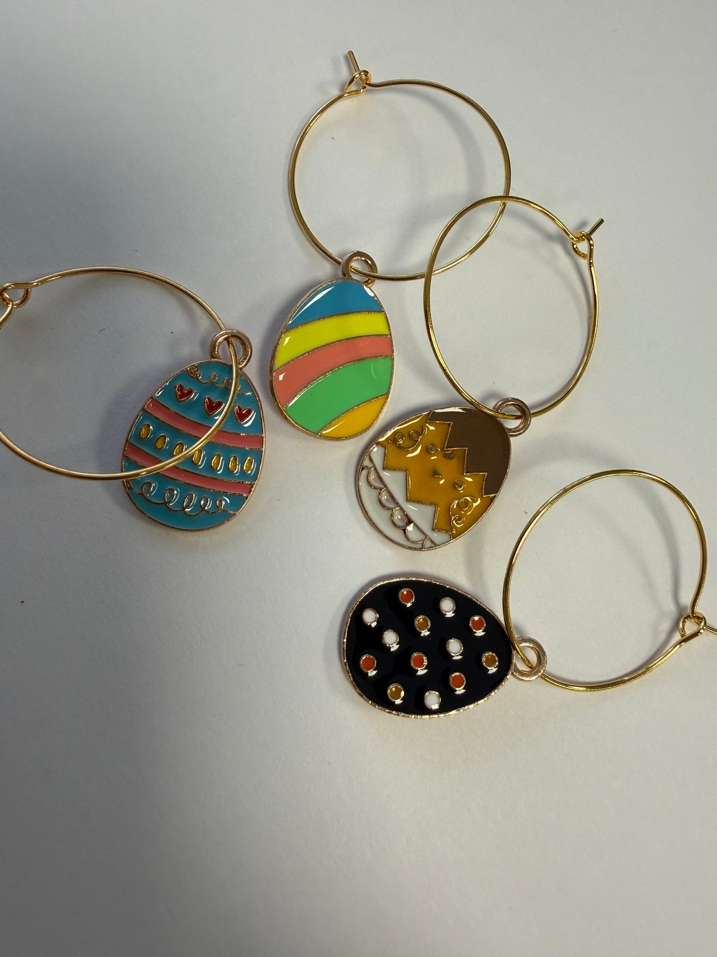 Easter themed wine glass charms