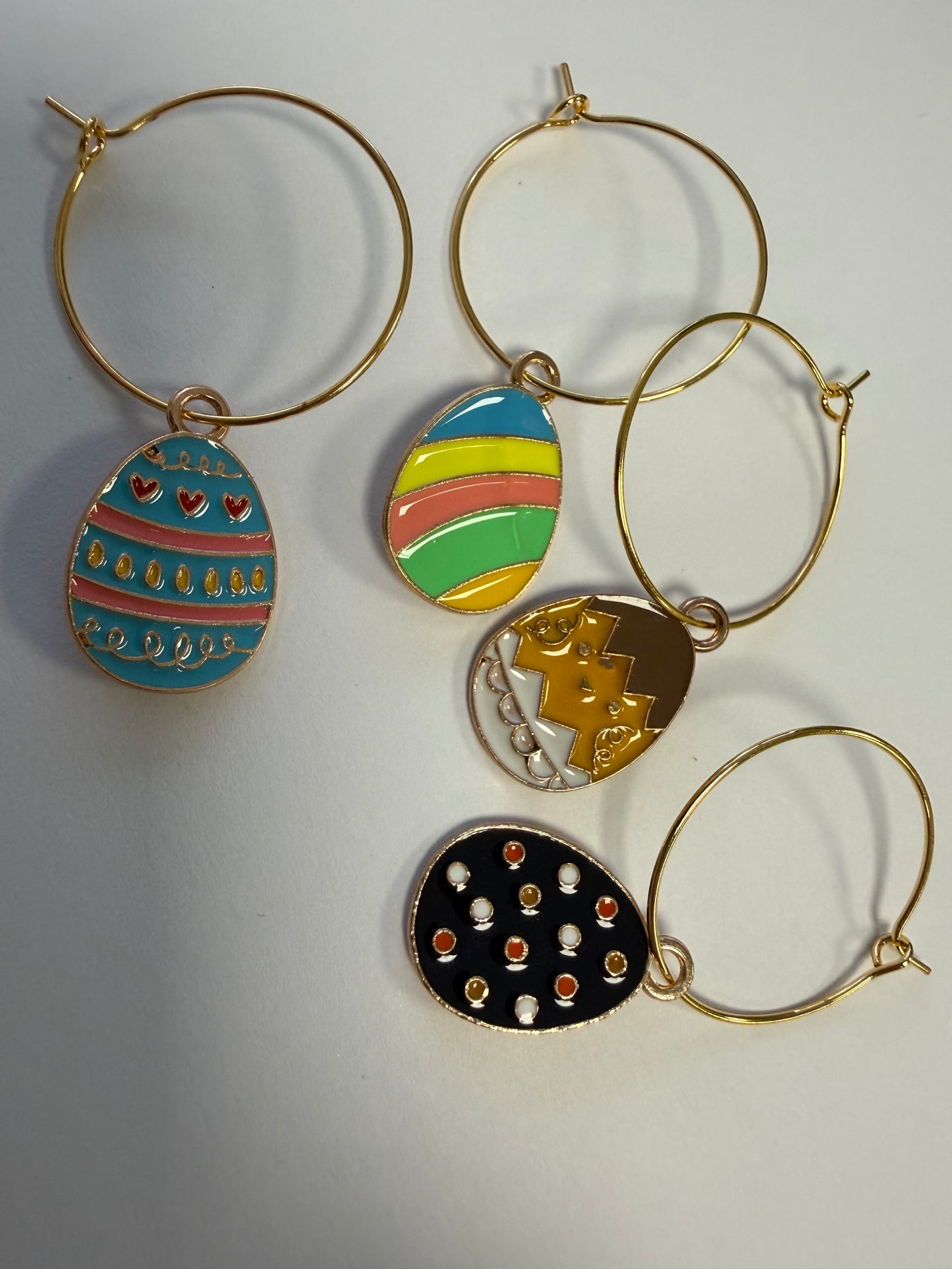 Easter themed wine glass charms