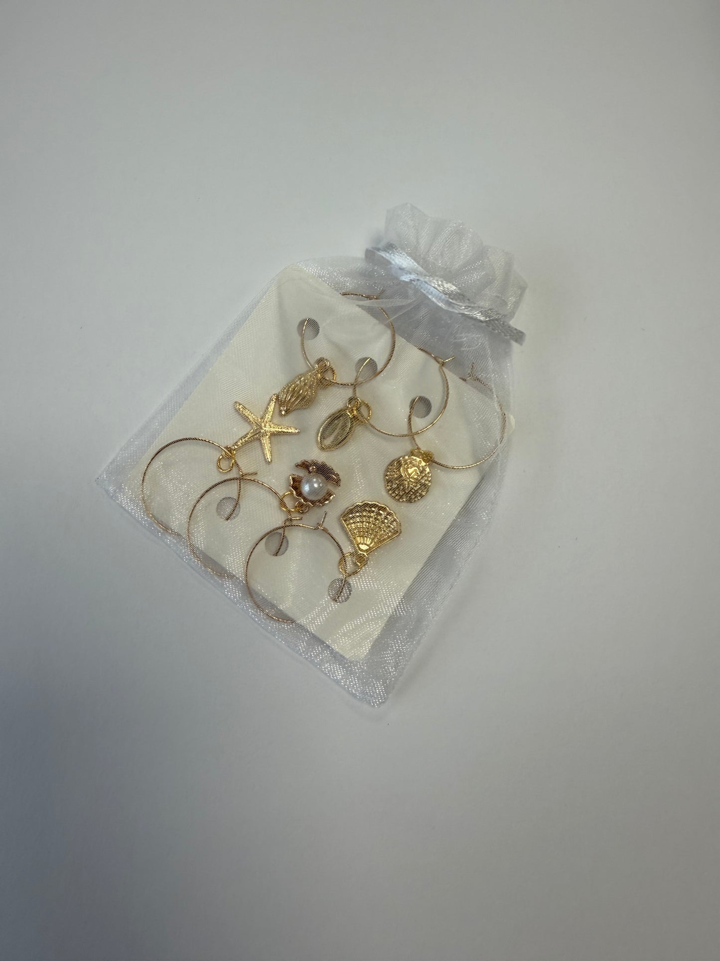 Sea Breeze Set - Wine Glass Charms. Set of 6